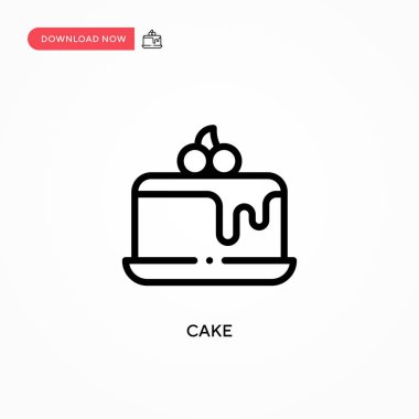 Kek vektör simgesi. Web sitesi veya mobil uygulama için modern, basit düz vektör çizimi