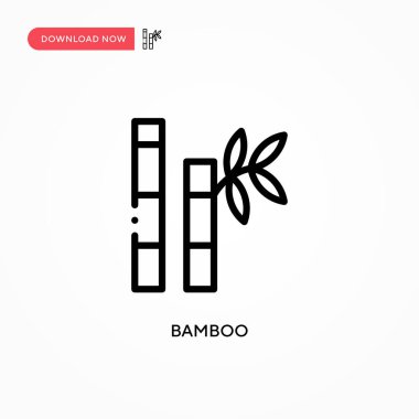 Bambu vektör simgesi. Web sitesi veya mobil uygulama için modern, basit düz vektör çizimi