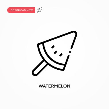 Karpuz vektör simgesi. Web sitesi veya mobil uygulama için modern, basit düz vektör çizimi