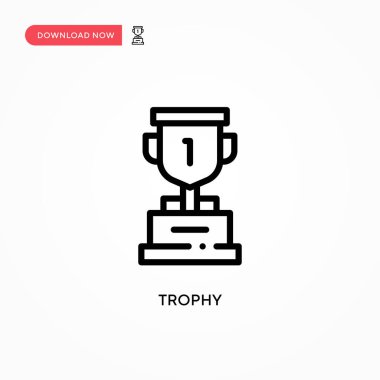 Ödül vektör simgesi. Web sitesi veya mobil uygulama için modern, basit düz vektör çizimi