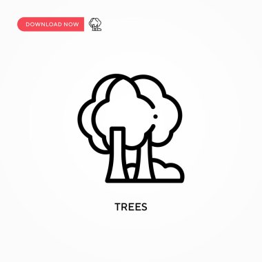 Ağaçların vektör simgesi. Web sitesi veya mobil uygulama için modern, basit düz vektör çizimi