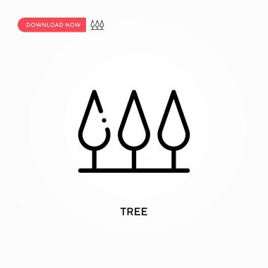 Ağaç vektör simgesi. Web sitesi veya mobil uygulama için modern, basit düz vektör çizimi