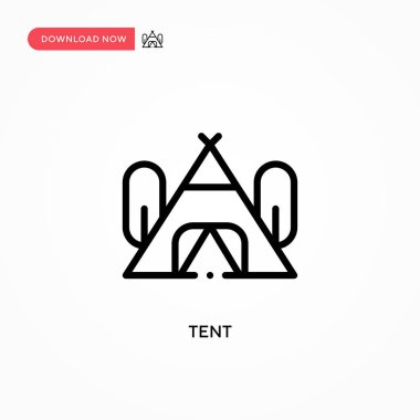 Çadır vektör simgesi. Web sitesi veya mobil uygulama için modern, basit düz vektör çizimi