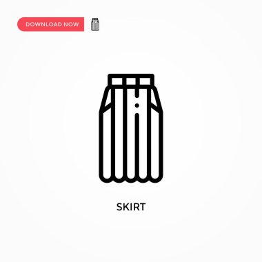 Etek vektör simgesi. Web sitesi veya mobil uygulama için modern, basit düz vektör çizimi