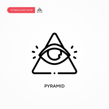 Piramit vektör simgesi. Web sitesi veya mobil uygulama için modern, basit düz vektör çizimi
