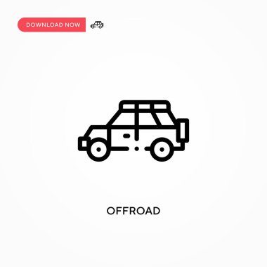 Offroad vektör simgesi. Web sitesi veya mobil uygulama için modern, basit düz vektör çizimi