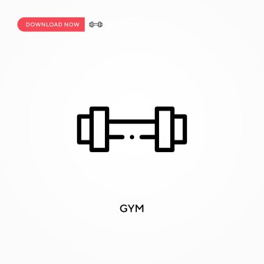 Spor salonu vektör simgesi. Web sitesi veya mobil uygulama için modern, basit düz vektör çizimi