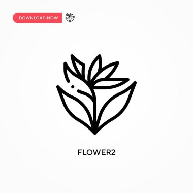 Çiçek 2 vektör simgesi. Web sitesi veya mobil uygulama için modern, basit düz vektör çizimi