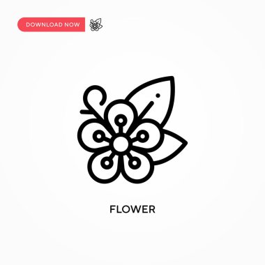 Çiçek vektör simgesi. Web sitesi veya mobil uygulama için modern, basit düz vektör çizimi