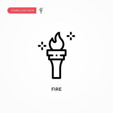 Vektör simgesini ateşle. Web sitesi veya mobil uygulama için modern, basit düz vektör çizimi