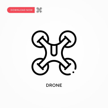 Drone vektör simgesi. Web sitesi veya mobil uygulama için modern, basit düz vektör çizimi