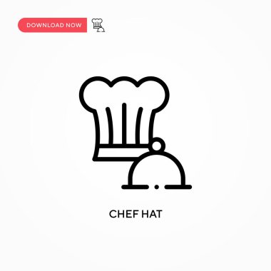 Şef şapka vektör simgesi. Web sitesi veya mobil uygulama için modern, basit düz vektör çizimi