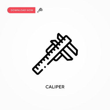 Caliper vektör simgesi. Web sitesi veya mobil uygulama için modern, basit düz vektör çizimi