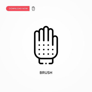 Fırça vektör simgesi. Web sitesi veya mobil uygulama için modern, basit düz vektör çizimi