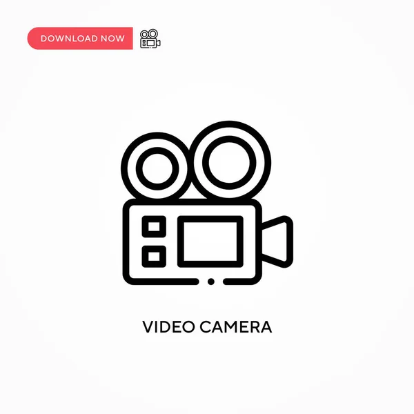 Videocamera Vectoricoon Moderne Eenvoudige Platte Vectorillustratie Voor Website Mobiele App — Stockvector