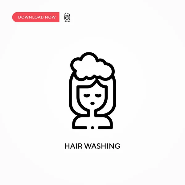 Haarwaschvektorsymbol Moderne Einfache Flache Vektordarstellung Für Website Oder Mobile App — Stockvektor