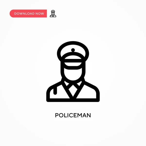 警察官のベクトルアイコン ウェブサイトやモバイルアプリのための現代的でシンプルなフラットベクトルイラスト — ストックベクタ