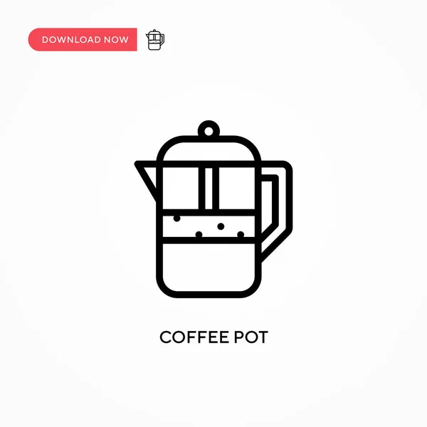 Εικονίδιο Φορέα Καφετιέρα Σύγχρονη Απλή Επίπεδη Διανυσματική Απεικόνιση Για Web — Διανυσματικό Αρχείο
