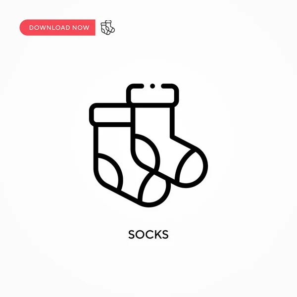 Socken Vektor Symbol Moderne Einfache Flache Vektordarstellung Für Website Oder — Stockvektor