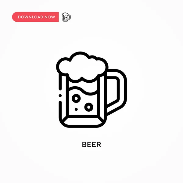 Bier Vektor Symbol Moderne Einfache Flache Vektordarstellung Für Website Oder — Stockvektor