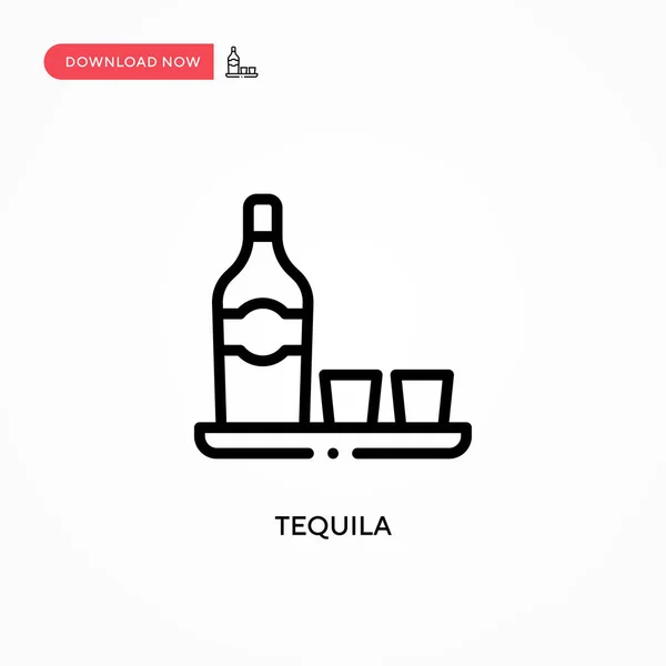 Ícone Vetorial Tequila Ilustração Vetorial Plana Moderna Simples Para Web — Vetor de Stock