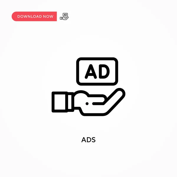 Anzeigenvektorsymbol Moderne Einfache Flache Vektordarstellung Für Website Oder Mobile App — Stockvektor