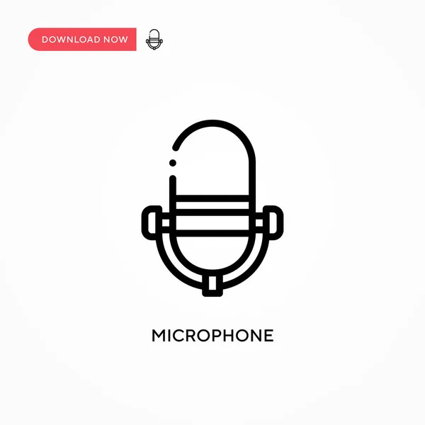Microfoon Vectoricoon Moderne Eenvoudige Platte Vectorillustratie Voor Website Mobiele App — Stockvector