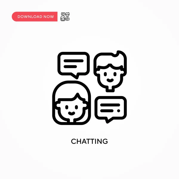 Chatting Vector Icon Modern Simple Flat Vector Illustration Web Site — Stock Vector