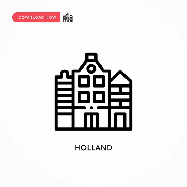 Holland Vector Icono Moderno Simple Ilustración Vector Plano Para Sitio — Vector de stock