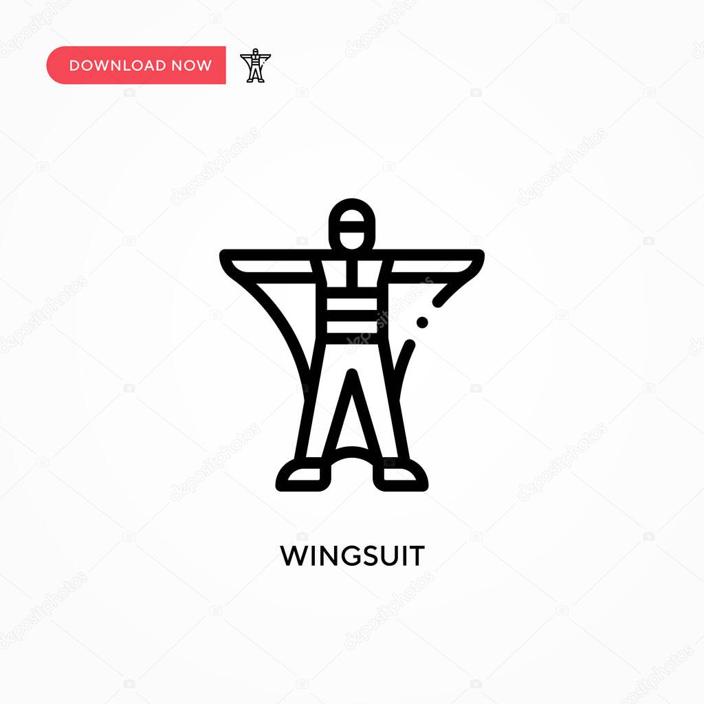 Wingsuit vector icon. Modern, simple flat vector illustration for web site or mobile app