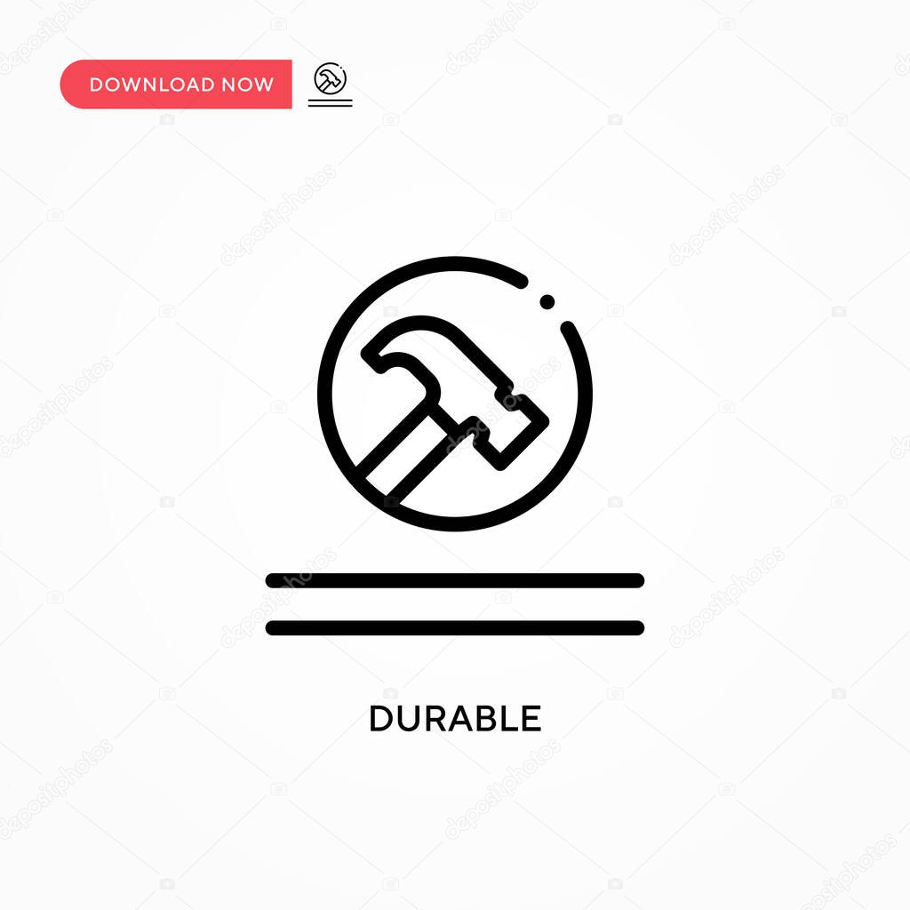 Durable vector icon. Modern, simple flat vector illustration for web site or mobile app