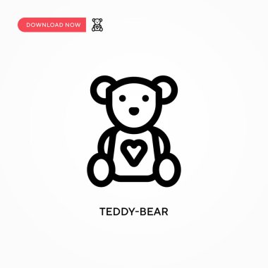 Oyuncak ayı vektör simgesi. Web sitesi veya mobil uygulama için modern, basit düz vektör çizimi