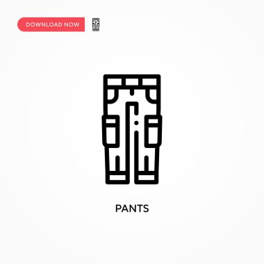 Pantolon vektör simgesi. Web sitesi veya mobil uygulama için modern, basit düz vektör çizimi