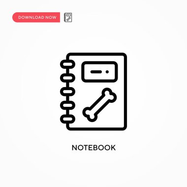 Not defteri vektör simgesi. Web sitesi veya mobil uygulama için modern, basit düz vektör çizimi