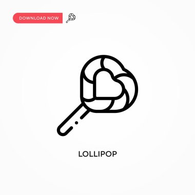 Lolipop vektör simgesi. Web sitesi veya mobil uygulama için modern, basit düz vektör çizimi