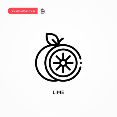 Limon vektör simgesi. Web sitesi veya mobil uygulama için modern, basit düz vektör çizimi