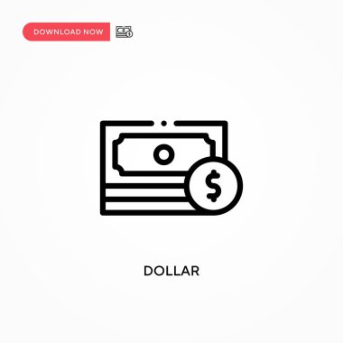 Dolar vektör simgesi. Web sitesi veya mobil uygulama için modern, basit düz vektör çizimi