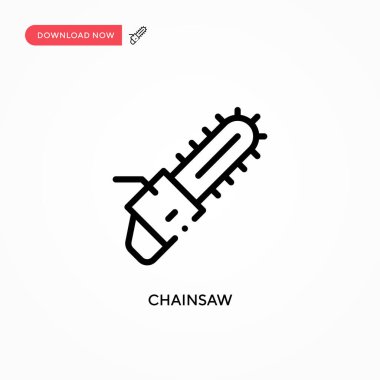 Elektrikli testere vektör simgesi. Web sitesi veya mobil uygulama için modern, basit düz vektör çizimi