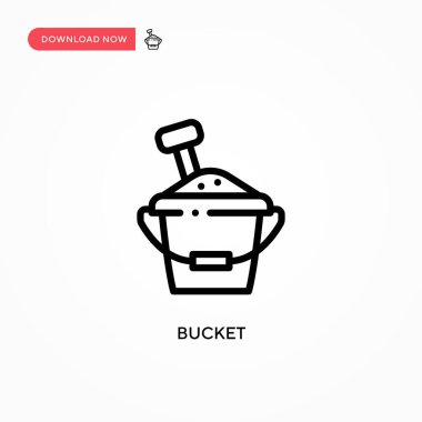 Kova vektör simgesi. Web sitesi veya mobil uygulama için modern, basit düz vektör çizimi