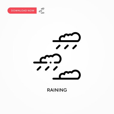 Vektör simgesi yağmuru. Web sitesi veya mobil uygulama için modern, basit düz vektör çizimi
