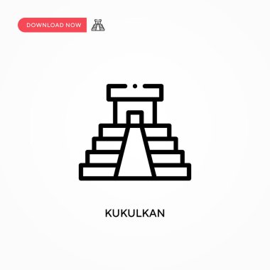Kukulkan vektör simgesi. Web sitesi veya mobil uygulama için modern, basit düz vektör çizimi