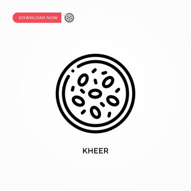 Kheer vektör simgesi. Web sitesi veya mobil uygulama için modern, basit düz vektör çizimi