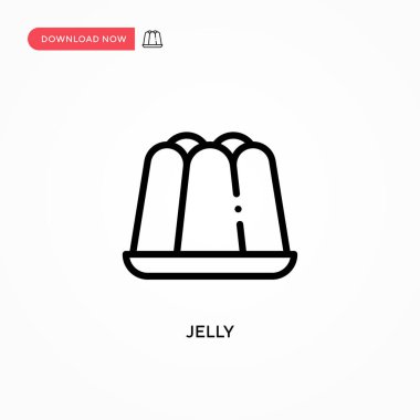 Jöle vektör simgesi. Web sitesi veya mobil uygulama için modern, basit düz vektör çizimi