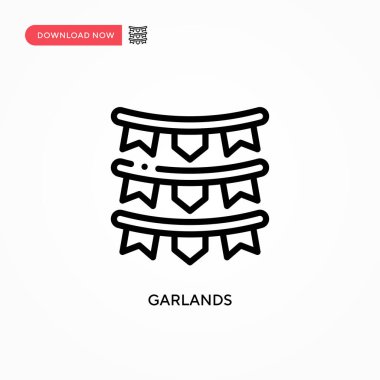Çelenk vektör simgesi. Web sitesi veya mobil uygulama için modern, basit düz vektör çizimi