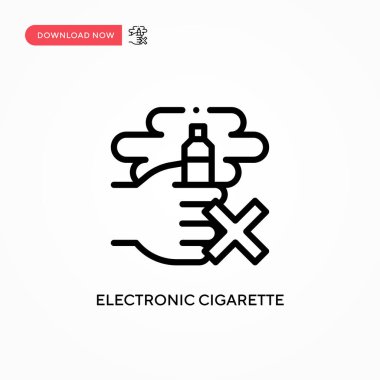 Elektronik sigara vektör ikonu. Web sitesi veya mobil uygulama için modern, basit düz vektör çizimi