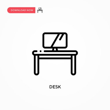 Masa vektör simgesi. Web sitesi veya mobil uygulama için modern, basit düz vektör çizimi