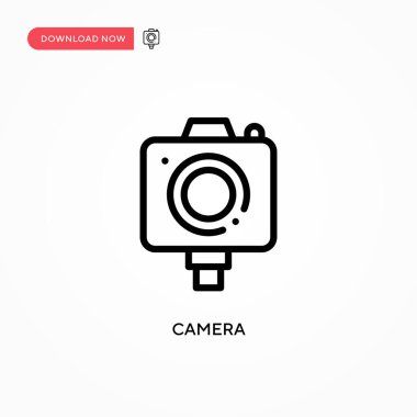 Kamera vektör simgesi. Web sitesi veya mobil uygulama için modern, basit düz vektör çizimi