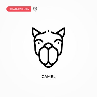 Deve vektör simgesi. Web sitesi veya mobil uygulama için modern, basit düz vektör çizimi