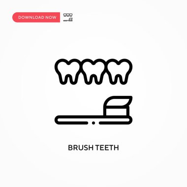 Diş fırçası vektör simgesi. Web sitesi veya mobil uygulama için modern, basit düz vektör çizimi