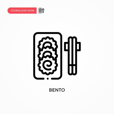 Bento vektör simgesi. Web sitesi veya mobil uygulama için modern, basit düz vektör çizimi